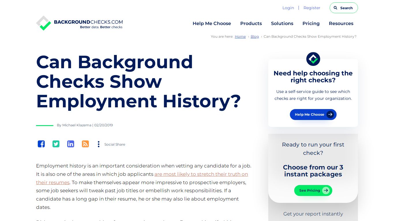 Can Background Checks Show Employment History?