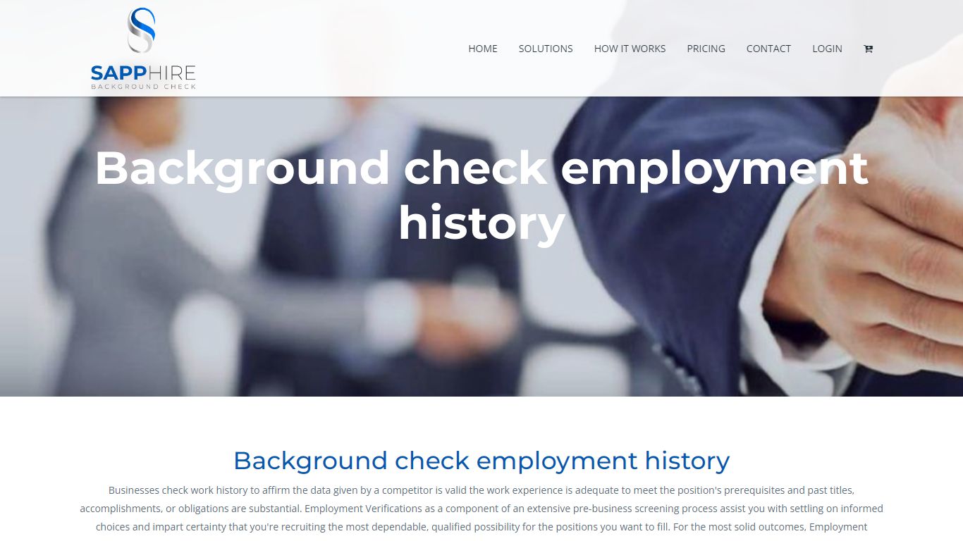 Background check employment history